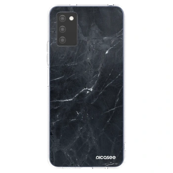 Picasee διαφανής θήκη σιλικόνης Samsung Galaxy A02s A025G - Black marble