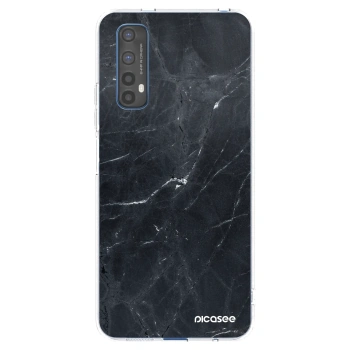 Picasee διαφανής θήκη σιλικόνης Realme 7 - Black marble