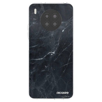 Picasee διαφανής θήκη σιλικόνης Huawei Nova 8i - Black marble