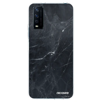 Picasee διαφανής θήκη σιλικόνης Vivo Y11s - Black marble
