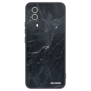 Picasee Μαύρη θήκη σιλικόνης για Vivo Y72 5G - Black marble