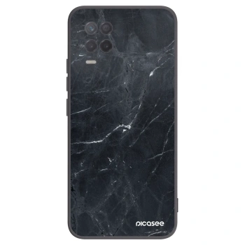 Picasee Μαύρη θήκη σιλικόνης για Realme 8 5G - Black marble
