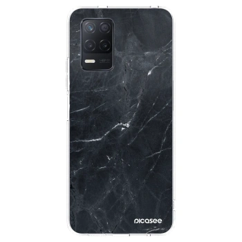 Picasee διαφανής θήκη σιλικόνης Realme 8 5G - Black marble