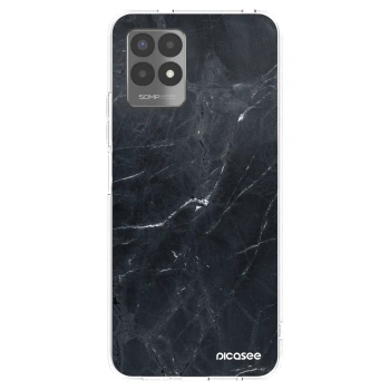 Picasee διαφανής θήκη σιλικόνης Realme 8i - Black marble