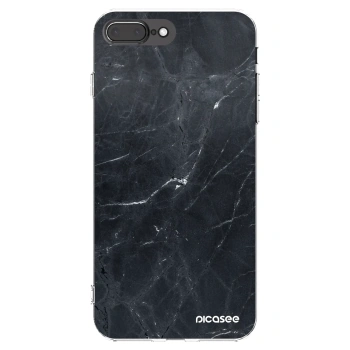 Picasee διαφανής θήκη σιλικόνης Apple iPhone 7 Plus - Black marble