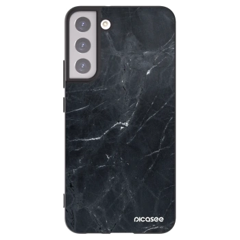 Picasee Μαύρη θήκη σιλικόνης για Samsung Galaxy S22+ 5G - Black marble