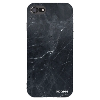 Picasee διαφανής θήκη σιλικόνης Apple iPhone SE 2022 - Black marble