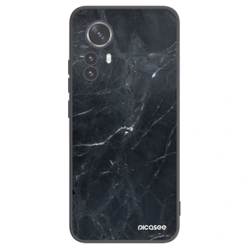 Picasee Μαύρη θήκη σιλικόνης για Xiaomi 12 Pro - Black marble