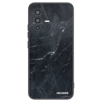 Picasee Μαύρη θήκη σιλικόνης για Vivo V23 5G - Black marble