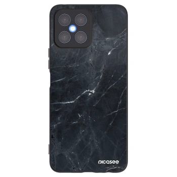 Picasee Μαύρη θήκη σιλικόνης για Honor X8 4G - Black marble