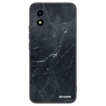 Picasee Μαύρη θήκη σιλικόνης για Vivo Y01 - Black marble