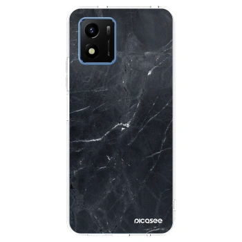 Picasee διαφανής θήκη σιλικόνης Vivo Y01 - Black marble
