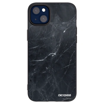 Picasee Μαύρη θήκη σιλικόνης για Apple iPhone 14 Plus - Black marble