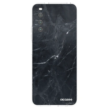 Picasee διαφανής θήκη σιλικόνης Sony Xperia 10 IV 5G - Black marble