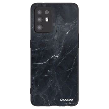 Picasee Μαύρη θήκη σιλικόνης για OPPO A94 5G - Black marble