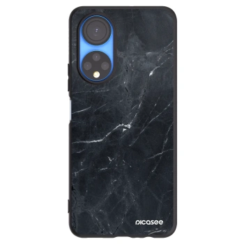 Picasee Μαύρη θήκη σιλικόνης για Honor X7 - Black marble