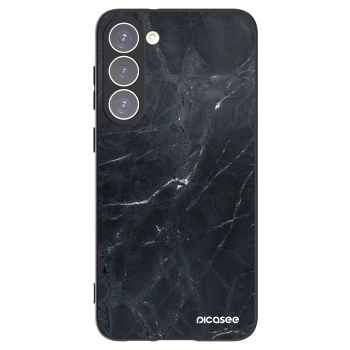 Picasee Μαύρη θήκη σιλικόνης για Samsung Galaxy S23+ 5G - Black marble