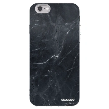 Picasee διαφανής θήκη σιλικόνης Apple iPhone 6/6S - Black marble