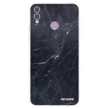 Picasee διαφανής θήκη σιλικόνης Honor 8X - Black marble