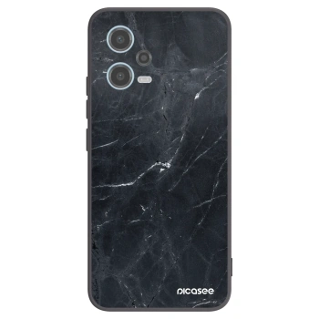 Picasee Μαύρη θήκη σιλικόνης για Xiaomi Redmi Note 12 5G - Black marble