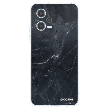 Picasee διαφανής θήκη σιλικόνης Xiaomi Redmi Note 12 5G - Black marble