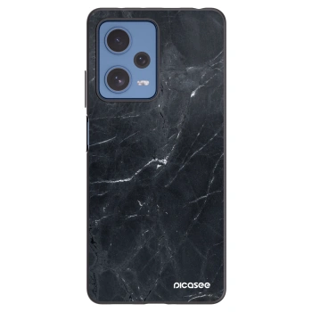 Picasee Μαύρη θήκη σιλικόνης για Xiaomi Redmi Note 12 Pro 5G - Black marble