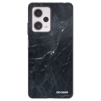 Picasee Μαύρη θήκη σιλικόνης για Xiaomi Redmi Note 12 Pro+ 5G - Black marble