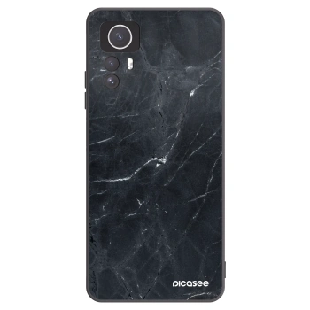 Picasee Μαύρη θήκη σιλικόνης για Xiaomi Redmi Note 12S - Black marble