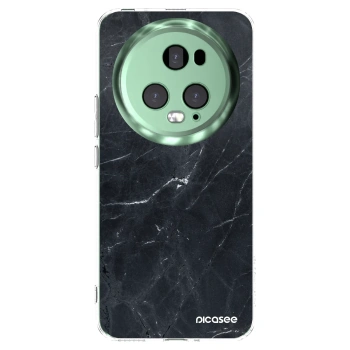Picasee διαφανής θήκη σιλικόνης Honor Magic5 Pro - Black marble