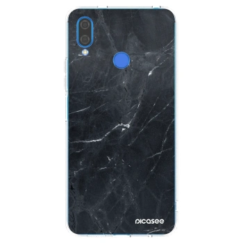 Picasee διαφανής θήκη σιλικόνης Huawei Nova 3 - Black marble