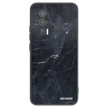 Picasee Μαύρη θήκη σιλικόνης για Xiaomi Poco F5 Pro 5G - Black marble