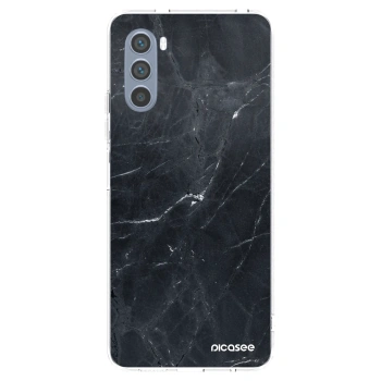 Picasee διαφανής θήκη σιλικόνης Motorola Moto G62 - Black marble