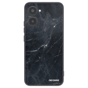 Picasee Μαύρη θήκη σιλικόνης για Realme 10 4G - Black marble