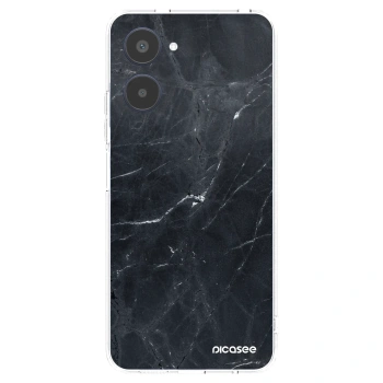 Picasee διαφανής θήκη σιλικόνης Realme 10 4G - Black marble