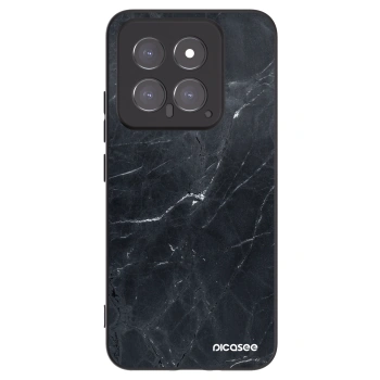 Picasee Μαύρη θήκη σιλικόνης για Xiaomi 14 - Black marble