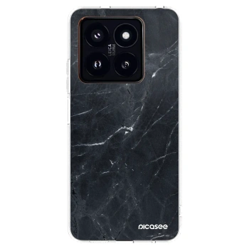 Picasee διαφανής θήκη σιλικόνης Xiaomi 14 Pro - Black marble