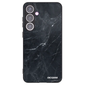 Picasee Μαύρη θήκη σιλικόνης για Samsung Galaxy S24+ S926B 5G - Black marble