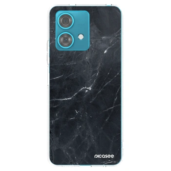 Picasee διαφανής θήκη σιλικόνης Motorola Edge 40 Neo - Black marble
