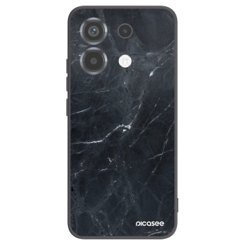 Picasee Μαύρη θήκη σιλικόνης για Xiaomi Poco X6 - Black marble