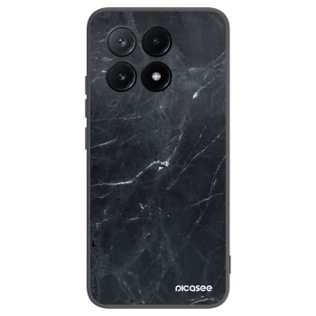 Picasee Μαύρη θήκη σιλικόνης για Xiaomi Poco X6 Pro - Black marble