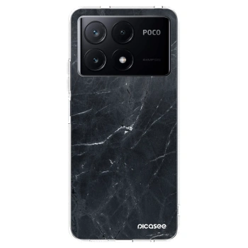 Picasee διαφανής θήκη σιλικόνης Xiaomi Poco X6 Pro - Black marble