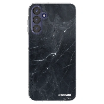 Picasee διαφανής θήκη σιλικόνης Samsung Galaxy A15 A155F 4G - Black marble