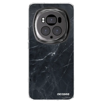 Picasee διαφανής θήκη σιλικόνης Honor Magic6 Pro - Black marble