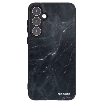 Picasee Μαύρη θήκη σιλικόνης για Samsung Galaxy A55 5G A556B - Black marble