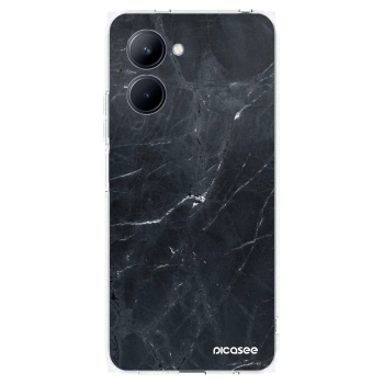 Picasee διαφανής θήκη σιλικόνης Realme C33 (2023) - Black marble