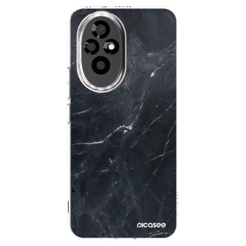 Picasee διαφανής θήκη σιλικόνης Honor 200 Pro 5G - Black marble