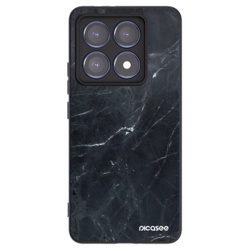 Picasee Μαύρη θήκη σιλικόνης για Xiaomi 14T Pro - Black marble