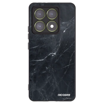 Picasee Μαύρη θήκη σιλικόνης για Xiaomi 14T - Black marble