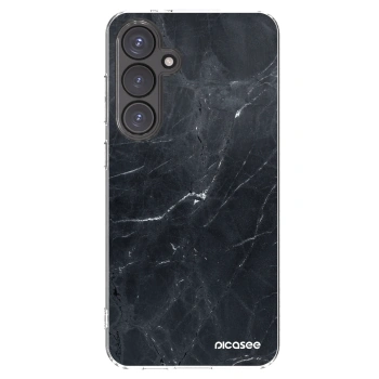 Picasee διαφανής θήκη σιλικόνης Samsung Galaxy S24 FE S721B - Black marble