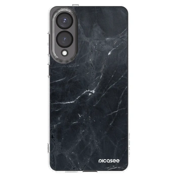 Picasee διαφανής θήκη σιλικόνης Samsung Galaxy S25 Edge 5G - Black marble